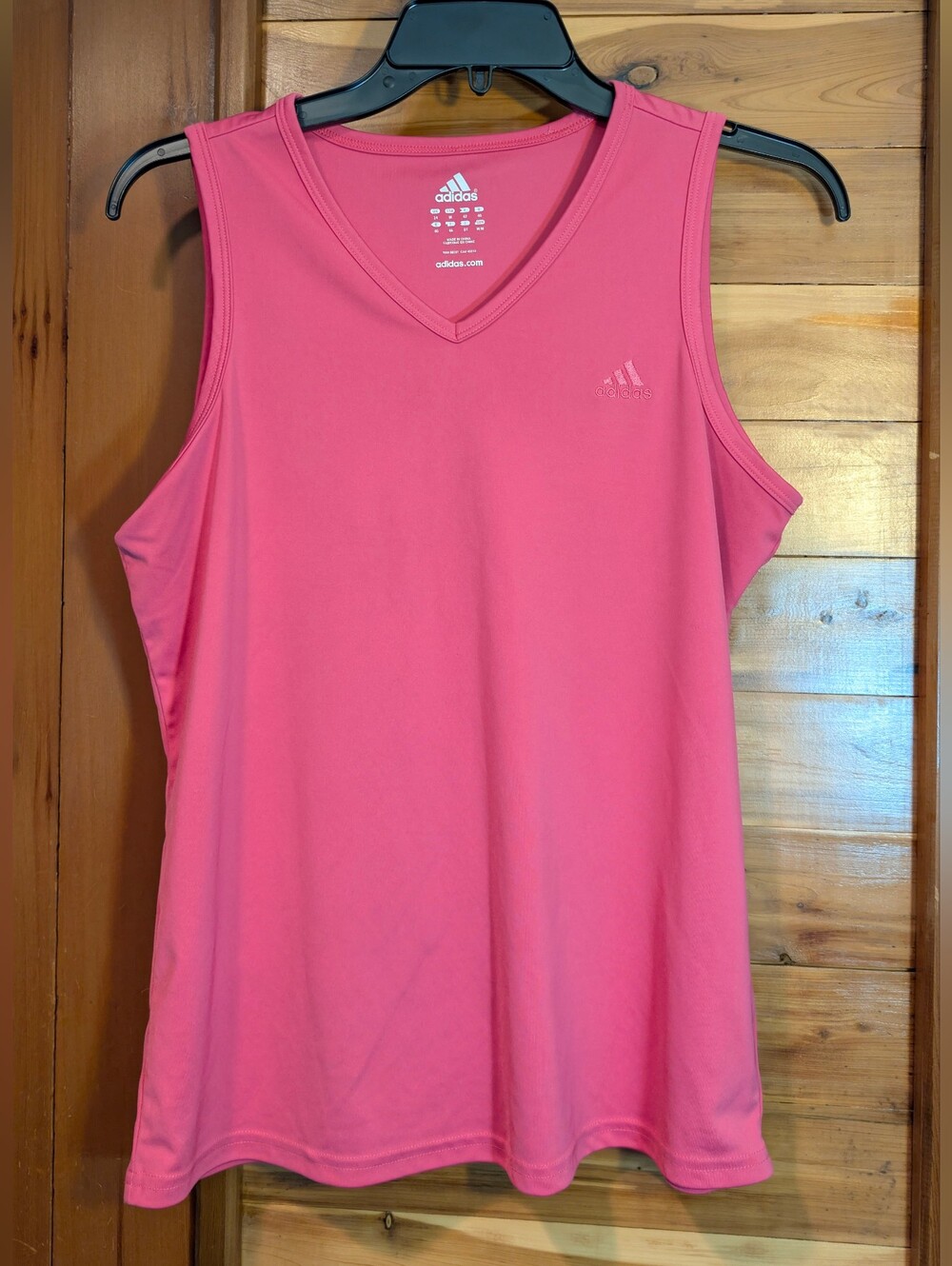 Adidas Women’s Pink Athletic V-Neck Tank Top
